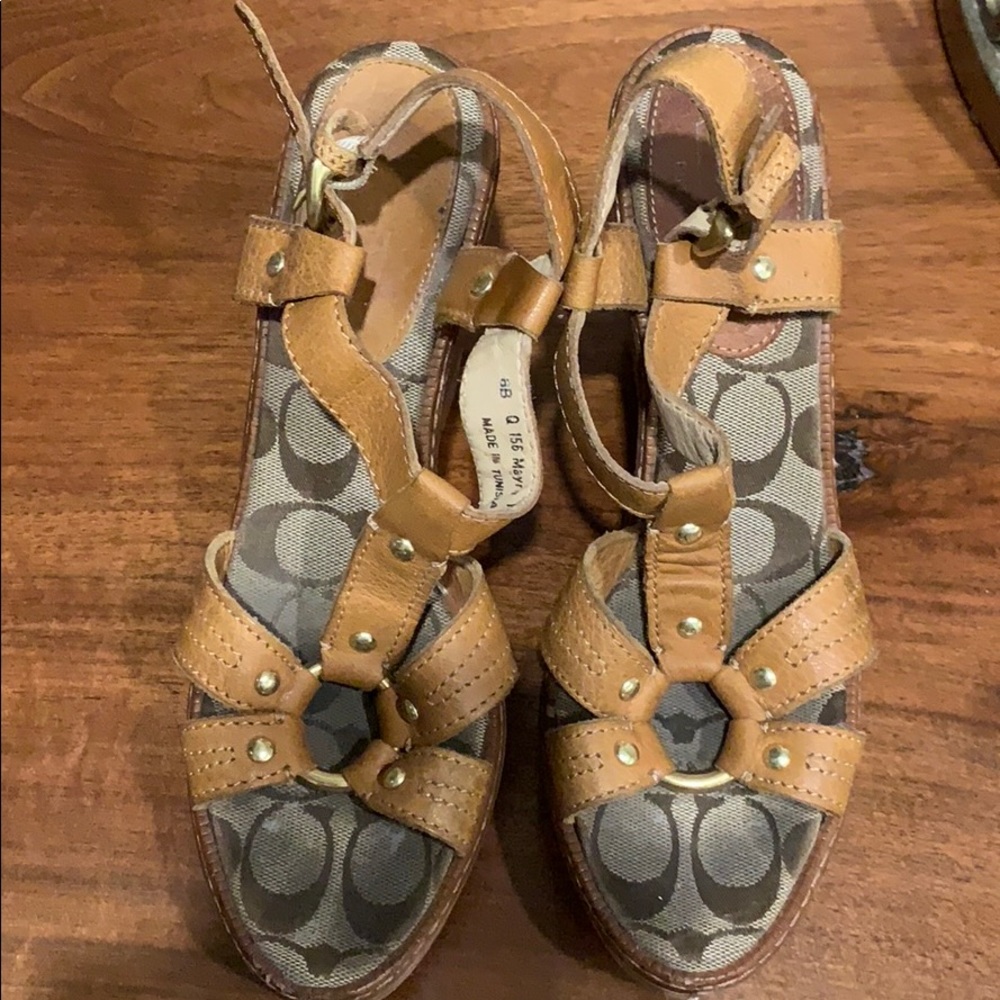 Coach wedge sandals